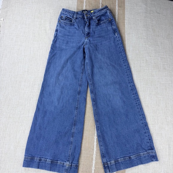 Maeve by Anthropologie Denim - Maeve Anthropologie Wide Leg Jeans Blue Denim High Rise Size 27